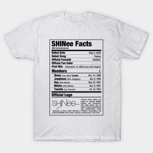 SHINee Nutritional Facts T-Shirt